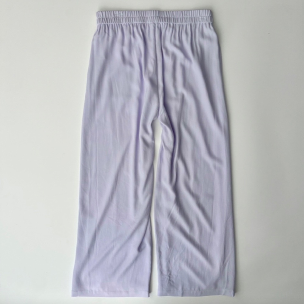 Eileen Fisher Nwt Silk Georgette Crepe Wide Leg Wisteria Purple Pant Pants - Picture 3 of 3